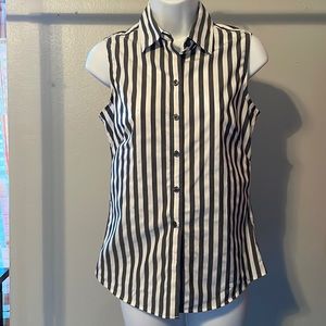 Banana Republic Women's Size 2 Sleeveless Button Up Shirt Non Iron
